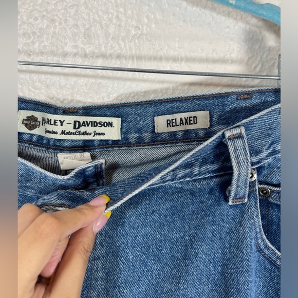 Harley Davidson Relaxed Fit Denim Jeans Mens 44X32 - Picture 6 of 15